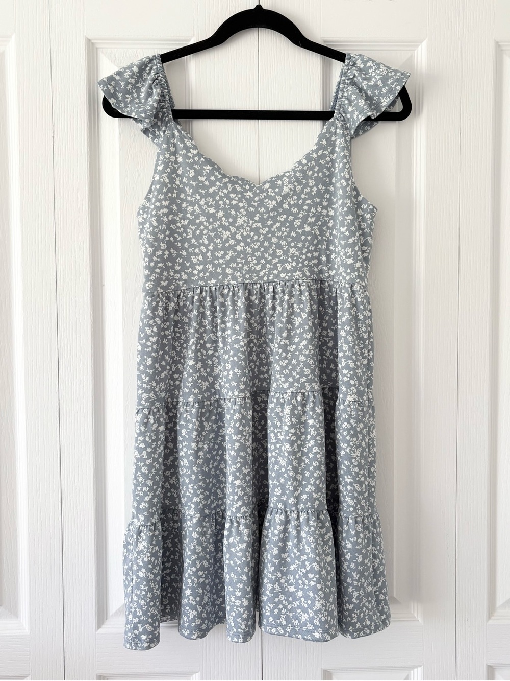 Monteau Los Angeles Blue Floral Mini Dress - Picture 2 of 4